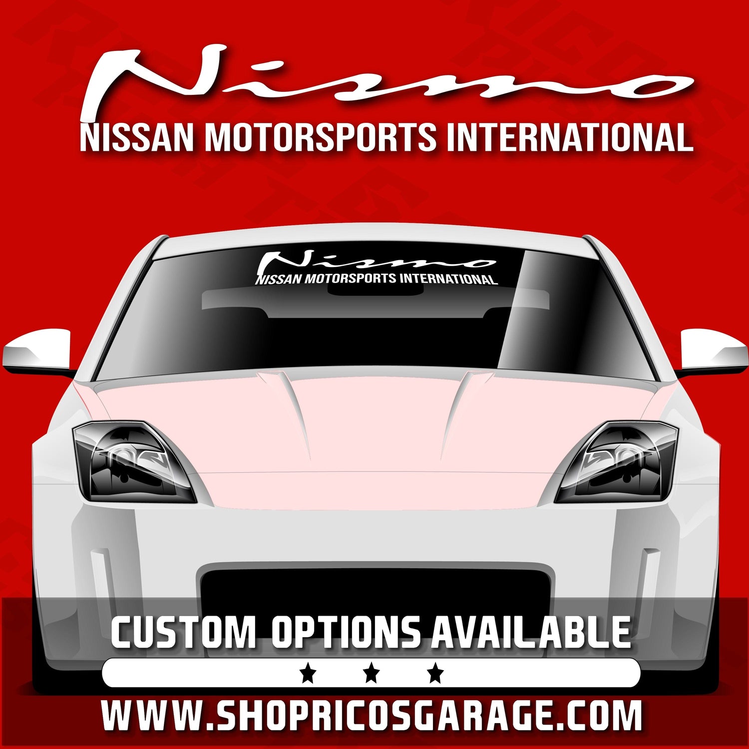 Nismo Windshield Sticker Classic Vinyl Banner Decal - Rico's Garage
