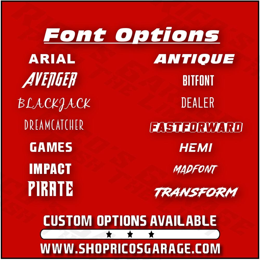 Custom YouTube Stickers - Personalized Username Decal - Rico's Garage