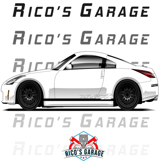 Japanese Nissan Fairlady Z Side Stripes Livery Kit - Rico's Garage