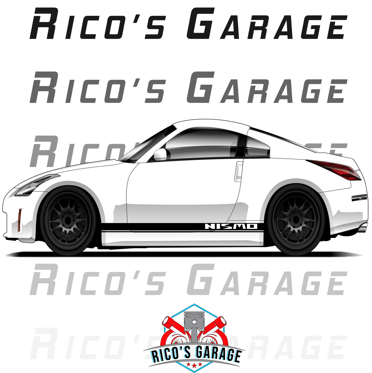 Retro Nismo 350Z Side Stripes Livery Kit - Rico's Garage