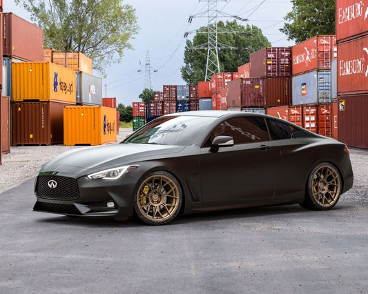 VR Forged D09 Wheel Package Infiniti Q60 Q50 20x9.5 20x10.5 Satin Bronze - Rico's Garage