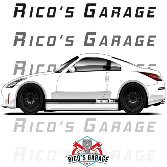 Custom Text Side Stripes (Universal Application) Livery Kit - Rico's Garage