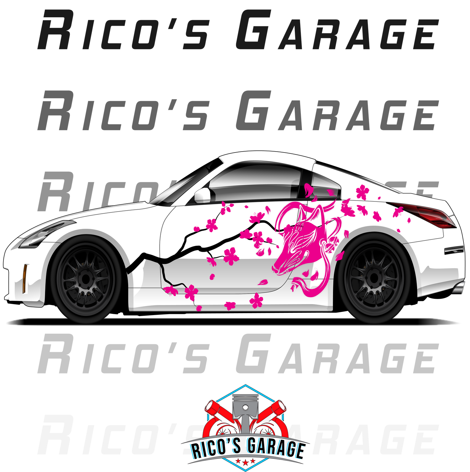 Kitsune + Sakura 350Z Livery Kit - Rico's Garage