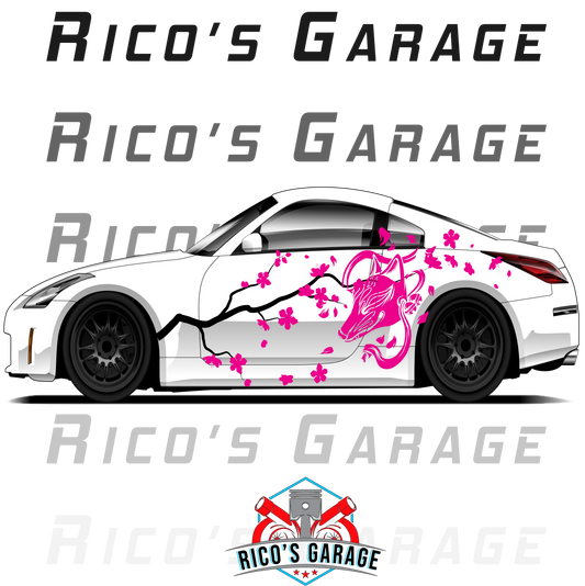 Kitsune + Sakura 350Z Livery Kit - Rico's Garage