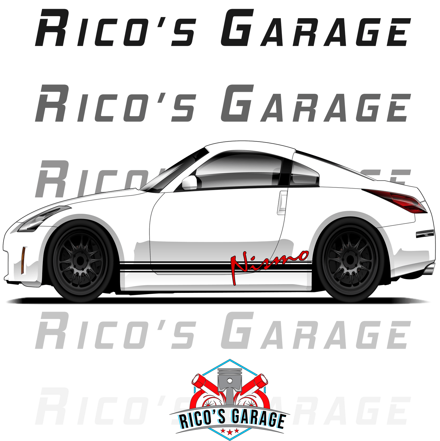 Nismo 350Z Side Stripes Livery Kit - Rico's Garage