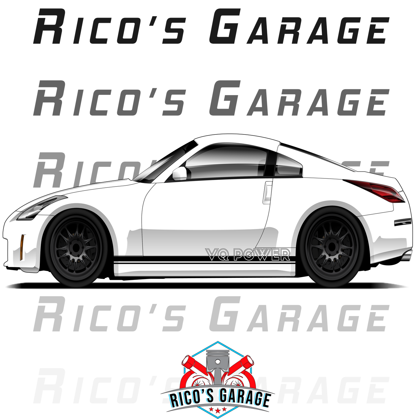 VQ Power 350Z Side Stripes Livery Kit - Rico's Garage