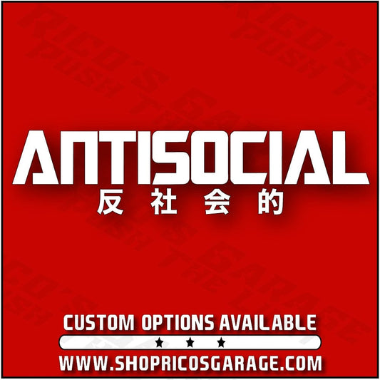 Antisocial Decal V2 - Rico's Garage