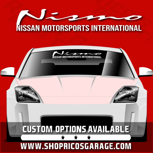 Nismo Windshield Sticker Classic Vinyl Banner Decal - Rico's Garage