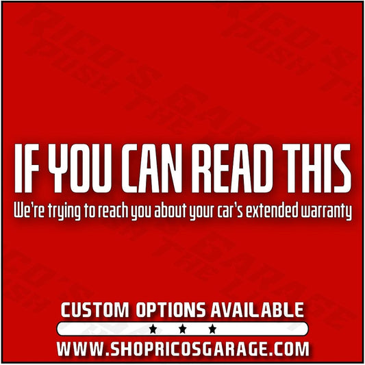 Extended Warranty Decal - Rico's Garage