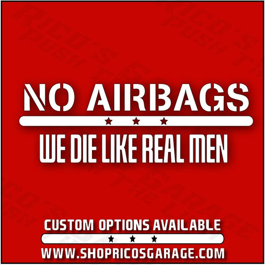 No Airbags Decal - Rico's Garage