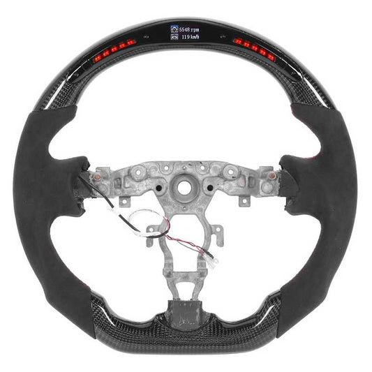 Carbon Fiber LED Steering Wheel / Suede (370Z) - Rico's Garage