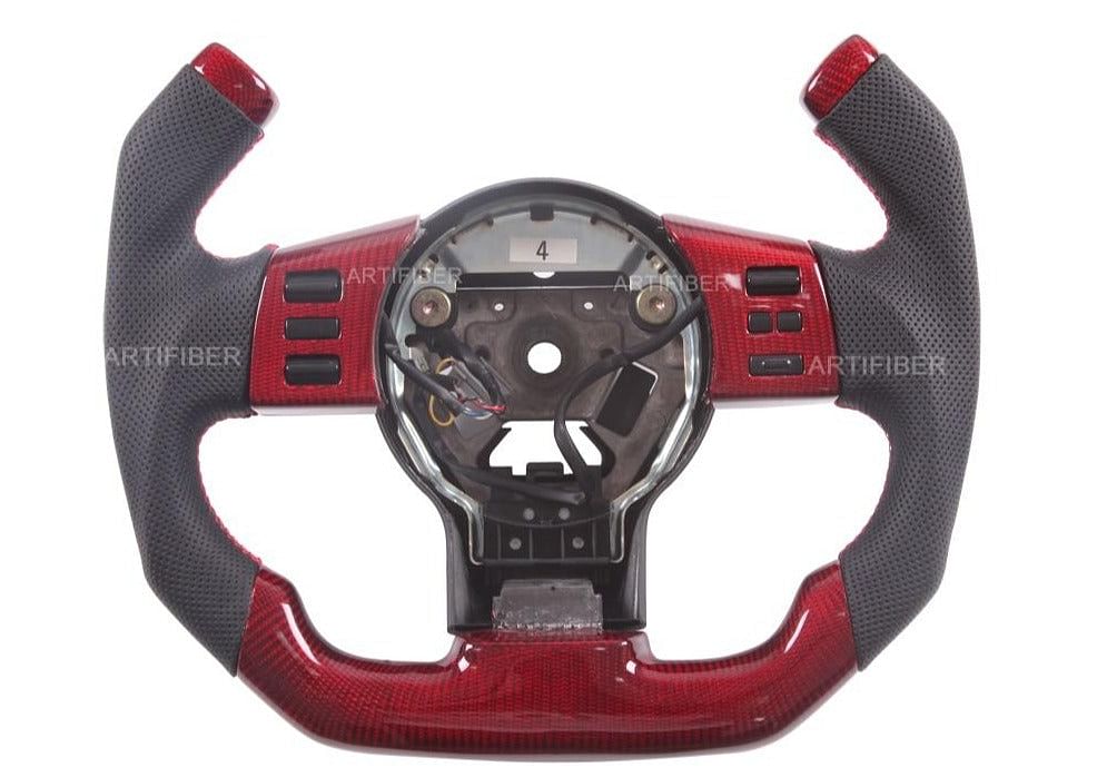 Carbon Fiber Steering Wheel / Red Carbon (350Z) - Rico's Garage