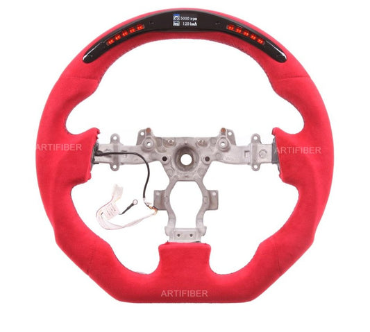 Red Suede LED Steering Wheel (370Z) - Rico's Garage