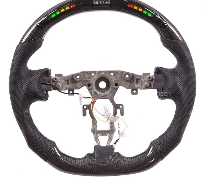 Carbon Fiber LED Steering Wheel / Perforated Leather (370Z) - Rico's Garage
