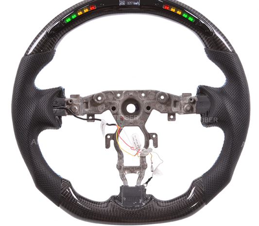 Carbon Fiber LED Steering Wheel / Perforated Leather (370Z) - Rico's Garage