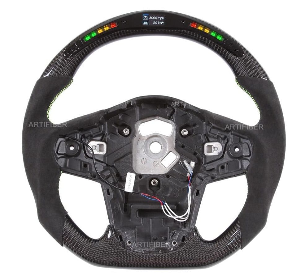 Carbon Fiber / Black Suede LED Steering Wheel (Supra A90 MK5) - Rico's Garage