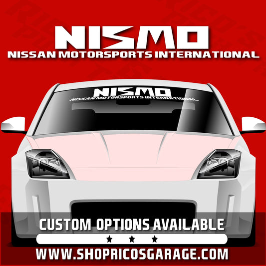 Nismo Retro Vinyl Windshield Banner Decal - Rico's Garage