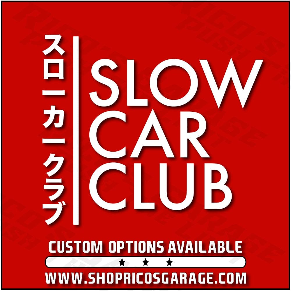 Slow Car Club Decal - V2 - Rico's Garage
