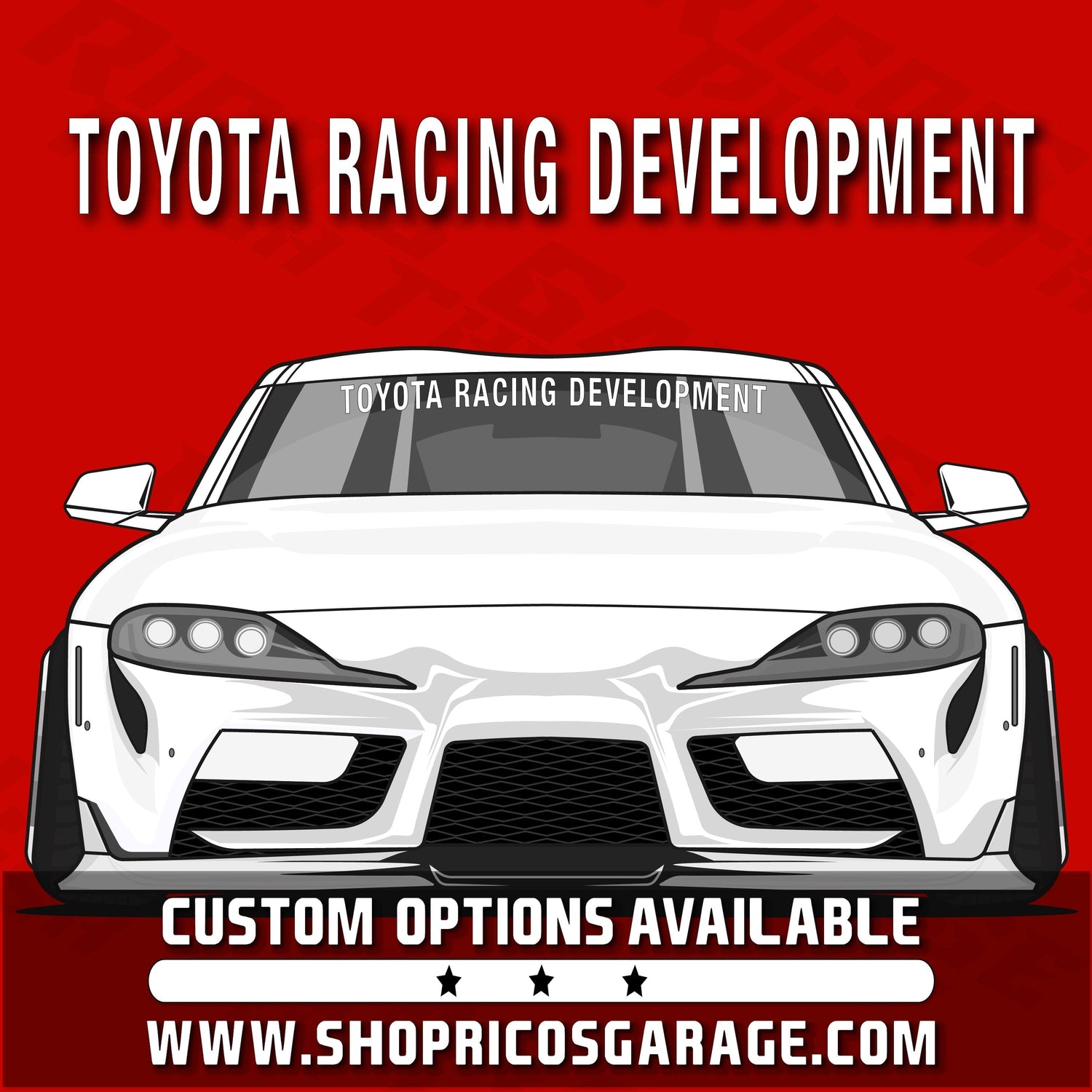 Toyota Racing Development TRD Vinyl Windshield Banner Decal - Rico's Garage