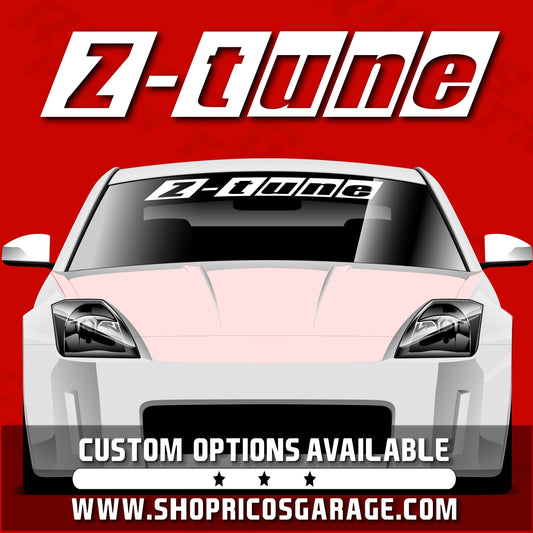 Z-Tune Windshield Banner - Custom Vinyl Decal - Rico's Garage